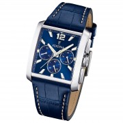 Festina Herrenuhr Timeless Chronograph Armbanduhr Leder blau UF20636/2