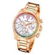 Festina Damenuhr Edelstahl rosé Festina Boyfriend Armbanduhr UF20639/2