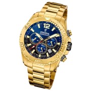 Festina Herrenuhr Timeless Chronograph Armbanduhr Edelstahl gold UF20684/2