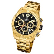 Festina Herrenuhr Timeless Chronograph Armbanduhr Edelstahl gold UF20684/4