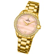 Festina Damenuhr Boyfriend Armbanduhr Edelstahl gold UF20685/3