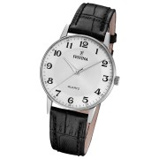 Festina Herrenuhr Klassik Armbanduhr Leder schwarz UF20690/1