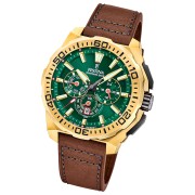 Festina Herrenuhr Chrono Bike Armbanduhr Leder dunkelbraun UF20728/2