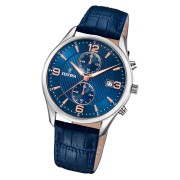 Festina Herren Armbanduhr Retro F6855/6 Quarz Leder blau UF6855/6