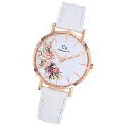 Girl Only GO Damenuhr Analog Quarzuhr mit Lederarmband weiß UGO699257
