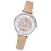 Girl Only Go Damen Uhr Mademoiselle Quarz Armbanduhr mit braunem Lederarmband Lebensbaum Motiv UGO699522