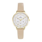 Girl Only GO Damen Armbanduhr Mademoiselle Quarz-Uhr Leder beige UGO699608
