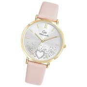 Girl Only GO Damen Armbanduhr Mademoiselle Quarz-Uhr Leder rosa UGO699624