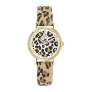 Girl Only GO Damen Armbanduhr Mademoiselle Lederband braun mehrfarbig UGO699635