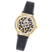 Girl Only GO Damen Armbanduhr Mademoiselle Quarz-Uhr Leder schwarz UGO699638