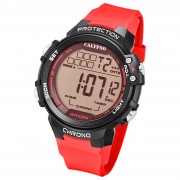 Calypso Herrenuhr Kunststoff rot Calypso Digital Armbanduhr UK5817/3