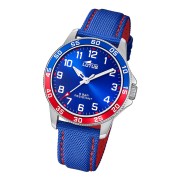 Lotus Jugend Armbanduhr Junior 18787/1 Analog Leder blau rot UL18787/1