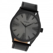 Oozoo Herren Armbanduhr Timepieces C10024 Quarz Leder schwarz UOC10024