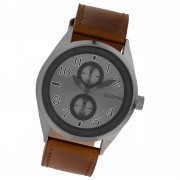 Oozoo Herren Armbanduhr Timepieces Analog Leder braun UOC10028