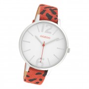 Oozoo Damen Armbanduhr Timepieces Analog Leder rot schwarz UOC10194