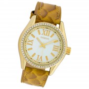 Oozoo Damen Armbanduhr Timepieces Analog Leder gelb mustard UOC10224