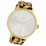 Oozoo Damen Armbanduhr Timepieces Analog Leder beige schwarz UOC10241