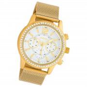 Oozoo Damen Armbanduhr Timepieces Analog Metall gold UOC10261