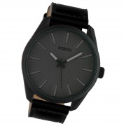 Oozoo Unisex Armbanduhr Timepieces Analog Leder schwarz UOC10324