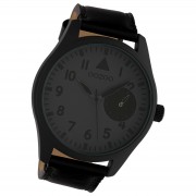 Oozoo Unisex Armbanduhr Timepieces Analog Leder schwarz UOC10329
