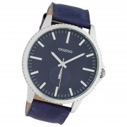 Oozoo Unisex Armbanduhr Timepieces Analog Leder blau UOC10332