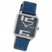 Oozoo Damen Armbanduhr Timepieces Analog Leder dunkelblau UOC10366