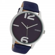 Oozoo Damen Armbanduhr Timepieces Analog Leder dunkelblau UOC10372