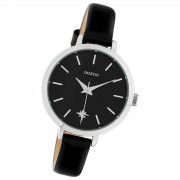 Oozoo Damen Armbanduhr Timepieces Analog Leder schwarz UOC10389