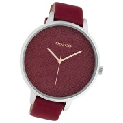 Oozoo Damen Armbanduhr Timepieces Analog Leder weinrot UOC10408