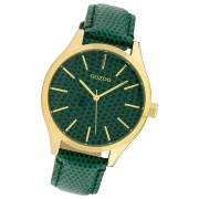 Oozoo Damen Armbanduhr Timepieces Analog Leder grün dunkelgrün UOC10432