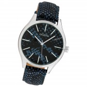 Oozoo Damen Armbanduhr Timepieces Analog Leder blau schwarz UOC10434
