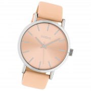Oozoo Damen Armbanduhr Timepieces Analog Leder beige weiß UOC10446