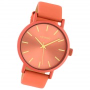 Oozoo Damen Armbanduhr Timepieces Analog Leder orange UOC10447
