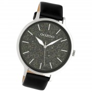 Oozoo Damen Armbanduhr Timepieces Analog Leder schwarz UOC10663