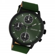 Oozoo Unisex Armbanduhr Timepieces Analog Leder grün UOC10667