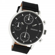 Oozoo Unisex Armbanduhr Timepieces Analog Leder schwarz UOC10668