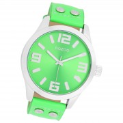 Oozoo Damen Armbanduhr Timepieces Analog Leder grün UOC1070A