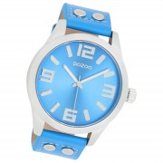 Oozoo Damen Armbanduhr Timepieces Analog Leder blau UOC1076A
