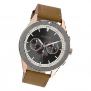 Oozoo Herren Armbanduhr Timepieces C10800 Analog Leder braun UOC10800