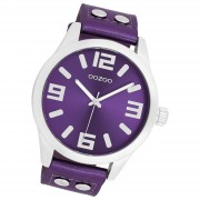 Oozoo Damen Armbanduhr Timepieces Analog Leder lila UOC1080A