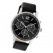 Oozoo Herren Armbanduhr Timepieces C10813 Analog Leder schwarz UOC10813