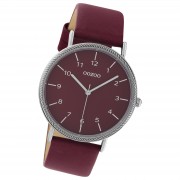Oozoo Damen Armbanduhr Timepieces Analog Leder rubinrot UOC10822