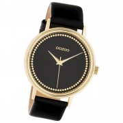 Oozoo Damen Armbanduhr Timepieces Analog Leder schwarz UOC10835