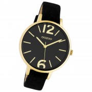 Oozoo Damen Armbanduhr Timepieces Analog Leder schwarz UOC10836