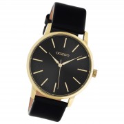 Oozoo Damen Armbanduhr Timepieces Analog Leder schwarz UOC10839