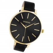 Oozoo Damen Armbanduhr Timepieces Analog Leder schwarz UOC10844