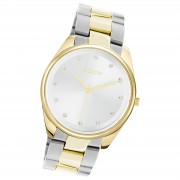 Oozoo Damen Armbanduhr Timepieces C10960 Analog Edelstahl silber-gold UOC10960