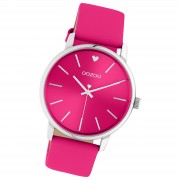 Oozoo Damen Armbanduhr Timepieces C10989 Analog Leder pink UOC10989