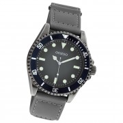 Oozoo Herren Armbanduhr Timepieces C11011 Analog Leder grau UOC11011