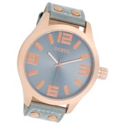 Oozoo Damen Armbanduhr Timepieces Analog Leder grau UOC1104A